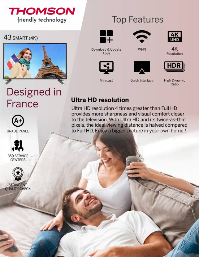 Thomson UD9 Series 108cm (43 inch) Ultra HD (4K) LED Smart TV